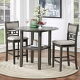 thumbnail image 2 of New Classic Furniture Gia Solid Wood Counter Drop Leaf Table W/2 Chairs in Gray, 2 of 14