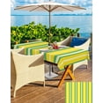 thumbnail image 4 of Outdoor Tablecloth Yellow Stripe Rectangle Patio Tablecloths 60x84, Waterproof Outside Table Cloths with Umbrella Hole and Zipper, Geometric Pattern Summer Table Cover for Outdoor Tables Garden, 4 of 6
