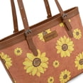 thumbnail image 5 of Montana West Women's Wrangler Tote Bag - Sunflower Floral Purse, Western Style Shoulder Bag, Ideal Memory-Keeper, Brown, 5 of 7