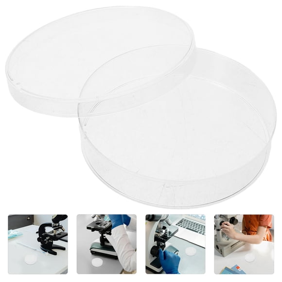 PAMINGONO 50Set Empty Petri Dish Transparent Plastic for Home Test Prep Supplies and Experiments