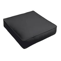 Sorra Home Black Indoor/Outdoor Deep Seating Cushion, Corded