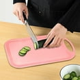 thumbnail image 5 of AuroraX Cutting Board with Grip Juice Grooves Small Non Toxic Plastic Cutting Board for Kitchen Easy Clea Durable Pink for Chopping Meat Vegetables Fruits Cheese Knife Friendly, 5 of 6