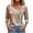 Coffee, variant on WREESH Womens Fashion Dressy Tops Side Button V-Neck Printed Long Sleeved Shirt T-Shirt Pullover Coffee