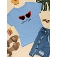 thumbnail image 3 of Retro Red Heart Sunglasses T-Shirt Women -Image by Shutterstock, Female 3X-Large, 3 of 4