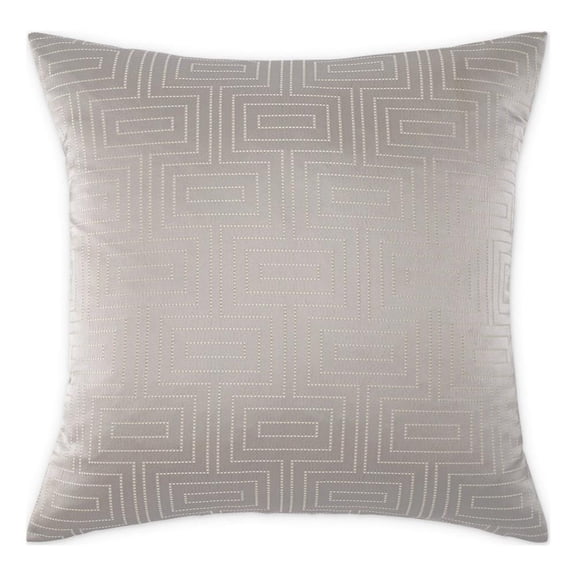 MICHAEL AMINI Casey 19x19" Square Contemporary Fabric Pillow in Silver Set of 2