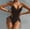 Black, variant on Babysbule Swimsuits for Women Women's Solid Bikini Swimsuit Filled Bra One-Piece Swimwear Suspender Beachwear