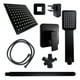 thumbnail image 4 of Regadera negra Bauen con TUBO CUADRADO TECHO teléfono y monomando KIT, 4 of 12