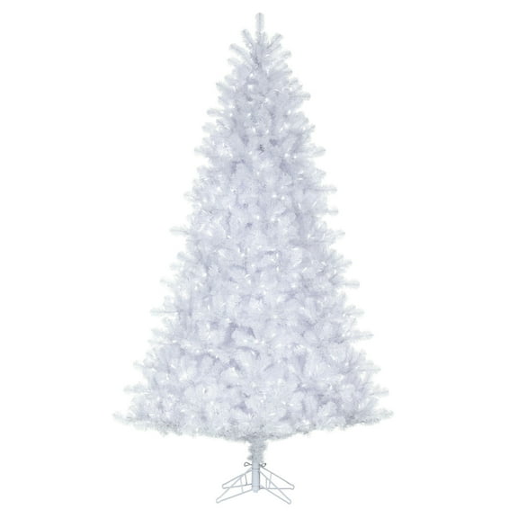 Vickerman 7.5' Crystal White Pine Artificial Christmas Tree with Warm White LED Lights