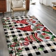 thumbnail image 2 of Area Rugs for Living Room Bedroom, Plaid Gnomes Christmas 4'x6' Rug Washable Carpet Runner Indoor Outdoor, Xmas Ball Gifts Snowflake Non Slip Accent Floor Mats Rug for Kitchen, Office, 2 of 8