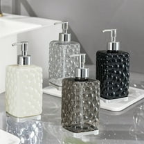 HomeDM Soap Dispenser, Plastic Hand Soap Dispenser for Bathroom Kitchen 450ml(15oz) Refillable Soap Dispenser Empty Pump Bottles Dispenser Clear