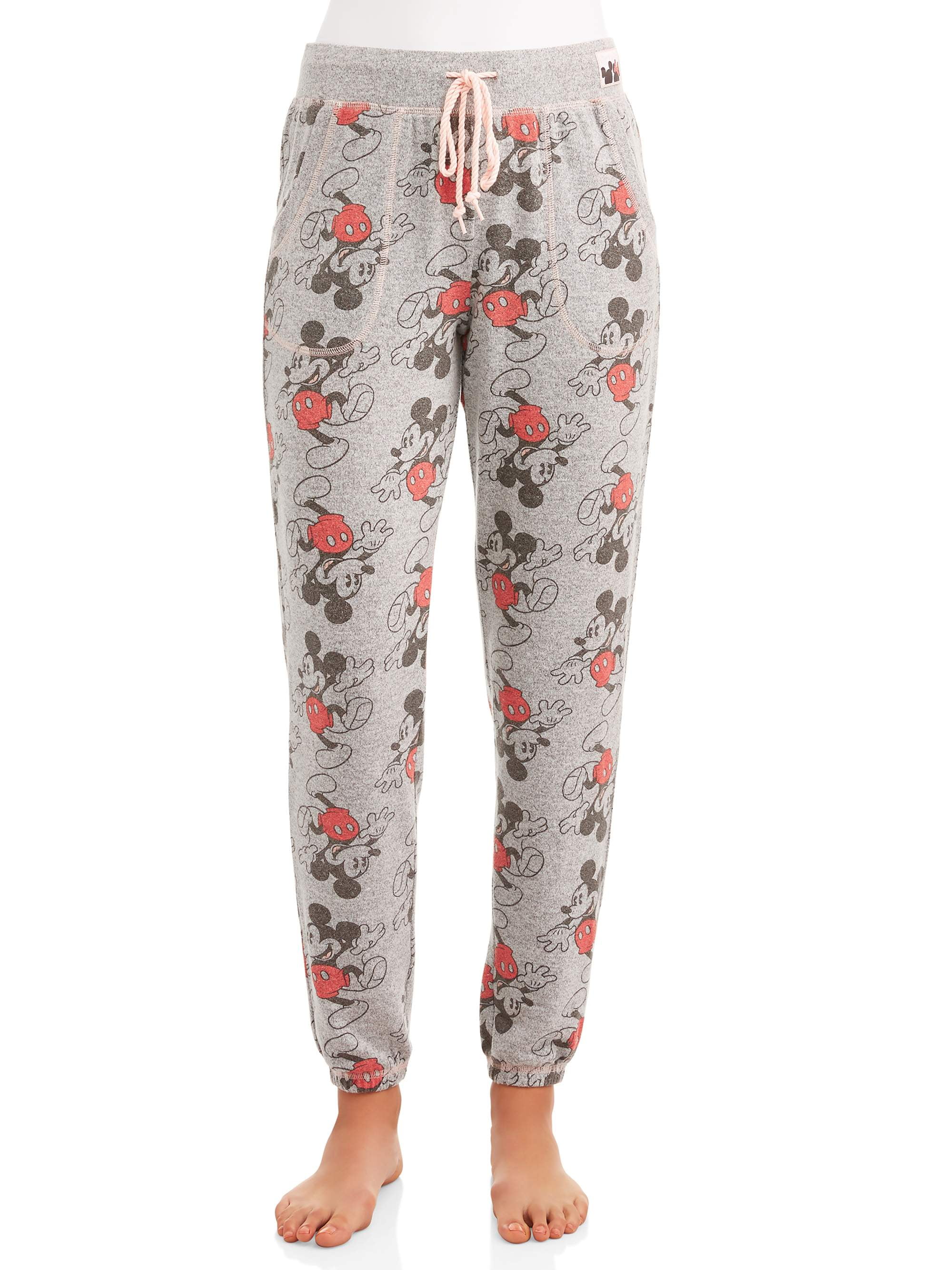 Disney Women's Mickey Mouse Fleece Footed Pajama 1X