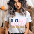 thumbnail image 2 of Love America Independence Day Tee - USA Flag 4th of July Patriotic T-Shirt for Men and Women, 2 of 6
