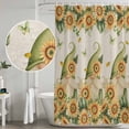 thumbnail image 5 of Sunflower Shower Curtain, Waterproof Shower Curtains for Bathroom, Vintage Bee Gnomes Farmhouse Beige Leaf Washable Fabric Bathtub Curtain Set Bath Decor with 12 Hooks Long 72"x84", 5 of 8