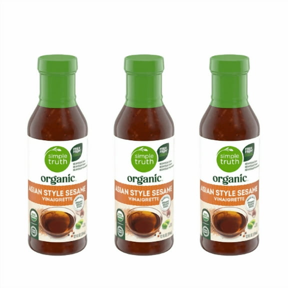 Simple Truth Organic Asian Style Sesame Vinaigrette Salad Dressing 12 fl oz,3 Pack