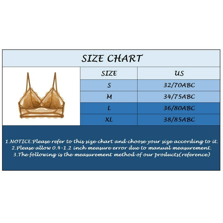 CLZOUD Full Figure Bras for Women Yellow Nylon,Spandex Womens No Steel Ring  French Underwear Big Open Back Beautiful Back U Shaped Bra Summer Ultra  Thin Bud Bra M 