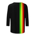 thumbnail image 5 of Xdegoge Recent Purchases 4th of July Clothes Women Crewneck 3/4 Length Sleeve Womens Tops Cotton Flag Shirts Plus Size Graphic Tees Oversized Graphic Tees Red Summer Top Camisetas De Mujer En oferta, 5 of 5