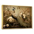 thumbnail image 2 of Designart "Adornment Of Classic Vintage Peacock Flowers" Animals Peacock Floater Framed Canvas Art Print, 2 of 5
