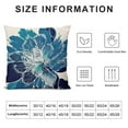thumbnail image 6 of JRXY Dahlia Pillow Cover,Navy Blue Lumbar Pillows Decorative Throw Pillows,Geometric Floral Pillowcase, Elegant Farmhouse Cushion Covers Home Decor for Couch Sofa Teal Outdoor,Set of 2 White, 6 of 6