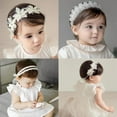 thumbnail image 6 of Baby Girls Headband Lace Flower Headwear for Toddler Babies Elastic Head piece Wreath Holiday Sunday Headband Newborn Photography, 6 of 8