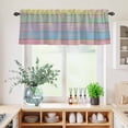 thumbnail image 5 of 3 Piece Kitchen Curtains and Valances Set Easter Cafe Curtains 36 Inch Length Farmhouse Ombre Colorful Wooden Grain Retro Valance & Tier Curtain for Living Room Bedroom Small Window 54"x18"+27"x36"*2, 5 of 6