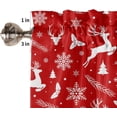 thumbnail image 5 of Curtain Valances for Windows, Christmas Elk Snowflake Christmas Tree Rod Pocket Valance Window Treatments Short Curtains for Kitchen Bathroom Living Room 54 x 18 Inches, 1 Panel, 5 of 6