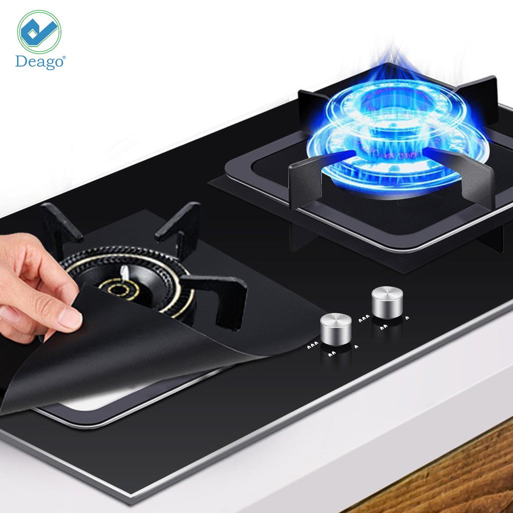 4 Pcs Square Foil Gas Hob Protector Liner Reusable Easy Clean Protection  Pad Gas Stove Stovetop Protector Kitchen Accessories - AliExpress