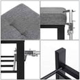 thumbnail image 4 of 3-Tier Shoe Rack for Entryway Shoe Bench Storage Organizer with Foam Padded Seat Linen Metal Frame for Living Room, 4 of 10