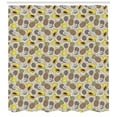thumbnail image 3 of Ambesonne Vegetarian Shower Curtain, Papaya Coconut Pineapple, 69"Wx84"L, Multicolor, 3 of 3