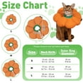 thumbnail image 2 of Duuclume Waterproof Cat Recovery Collar Cute Elizabethan Cone for Anti-Bite Lick Wound Healing (S,Orange), 2 of 6