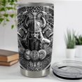 thumbnail image 3 of Vaso para beber SANDJEST Viking, vaso de acero inoxidable de 600 ml, 3 of 6