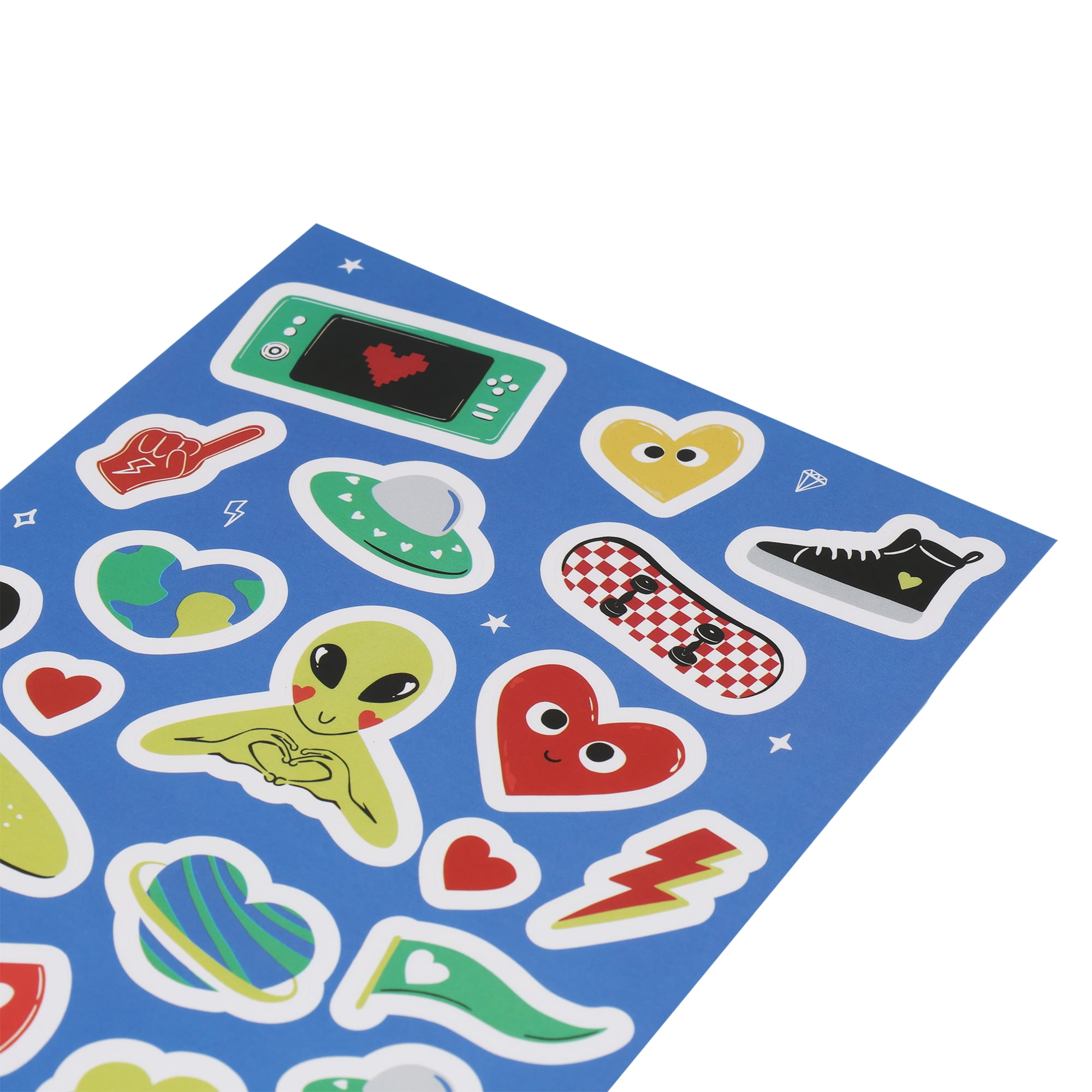 Autocollant bleu, papier, 3 ans et plus, multicolore