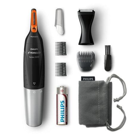 Philips Norelco Series 5000 Nosetrimmer 5100, Nose, Eyebrow and Ear Trimmer, (Best Manual Nose Hair Trimmer)