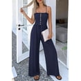 thumbnail image 7 of PRETTYGARDEN Jumpsuits for Women Dressy Summer Sleeveless Travel One Piece Outfits Spring Casual Wide Leg Pants Rompers, 7 of 7