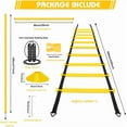 thumbnail image 2 of Speed Agility Training Equipment Set, Includes 6 Agility Poles Poles, 6 Jumping Hurdles, Agility Ladder, 12 Soccer Disc Cones, Jump Rope for Speed Training and Black Storage Bag, 2 of 7
