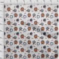 thumbnail image 4 of oneOone Cotton Flex Brown Fabric Kids Cutie Animal Sewing Craft Projects Fabric Prints By Yard 40 Inch Wide, 4 of 4
