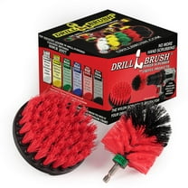 Outdoor Cleaning Supplies - Stiff Bristle Outdoor Power Scrubber - Concrete and Brick Stain Remover - Concrete Pools Cleaning Kits- Heavy Duty Deck and Patio Scrubbing Brushes - Stiff Bristle Brush