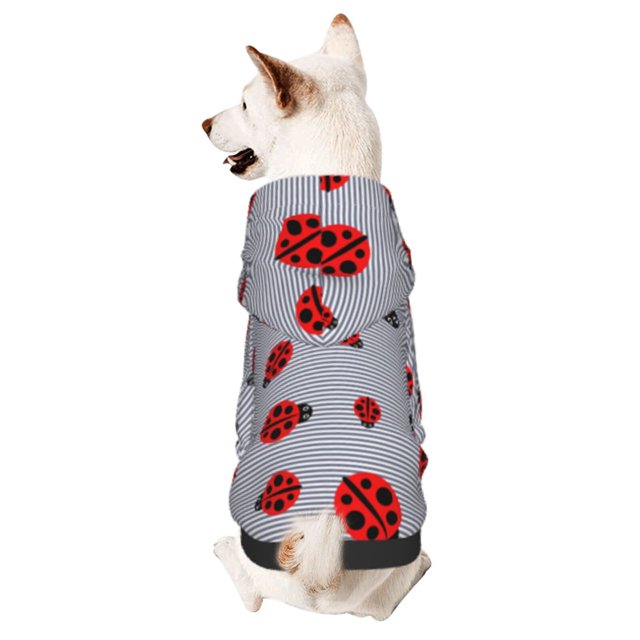 Balery Ladybug Sudadera con Capucha para Perros Pequeños – Ropa para Mascotas, Disfraz para Perros y Gatos, Ideal para Fiestas y Cosplay-XX-Large