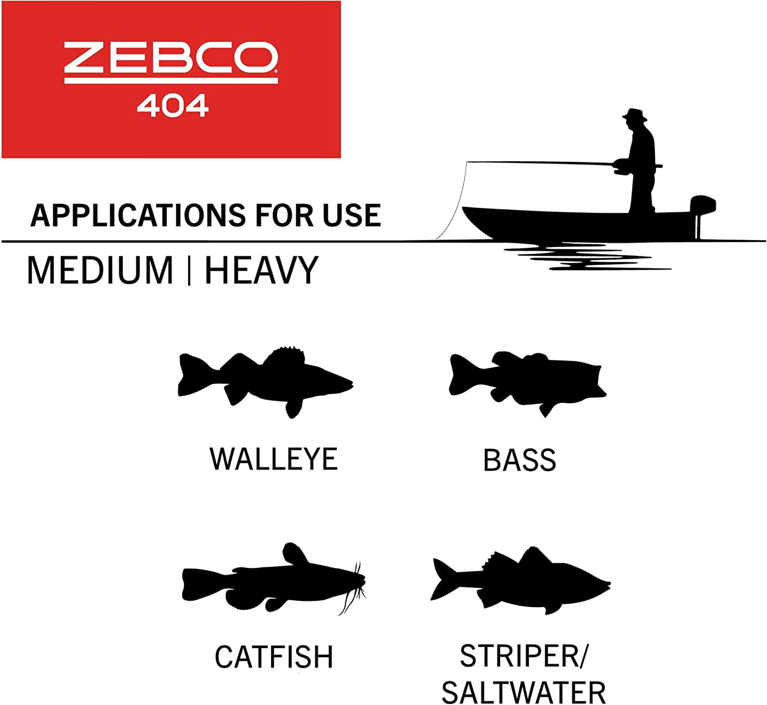 Zebco 404 Spincast Reel and Fishing Rod Combo, 6-Foot 2-Piece Rod, Right-Hand Retrieve, Black/Red
