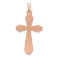 thumbnail image 4 of FJC Finejewelers 14 kt Rose Gold Textured And Polished Passion Cross Charm 34 mm x 17 mm, 4 of 6
