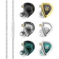thumbnail image 1 of wonima11 EDC in-Ear Monitors, HiFi Stereo Stage/Studio IEM Wired Noise Isolating Sport Earphones/Earbuds/Headphones with Detachable Cable for Musician Audiophile (with Mic, EDA 3 in 1), 1 of 1