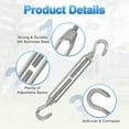 thumbnail image 3 of 4Pcs M8 Hook and Hook Turnbuckle, 304 Stainless Steel Wire Rope Tension, 3 of 6