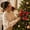 C, variant on Cififendec Christmas Glitter Poinsettia Artificial Flower Pick, Faux Floral Ornament for Xmas Tree Decor Wreath Mantel Floral Layering, 9.45"