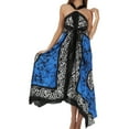 thumbnail image 1 of Sakkas Silky Wrap Halter Handkerchief Hem Maxi Dress - RoyalBlue - One Size, 1 of 4