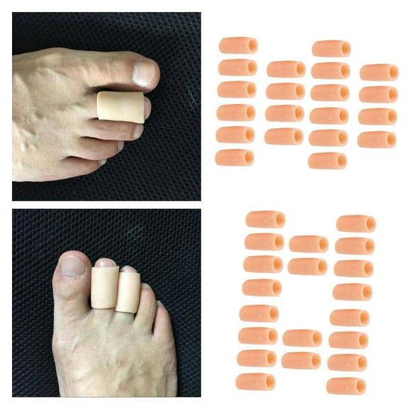 40 Piezas de Dolor de Silicona para Del Pie Abierto Tubo de Manga Cojín de Maíz Tapa Salvador Protectores de silicona para los dedos del pie