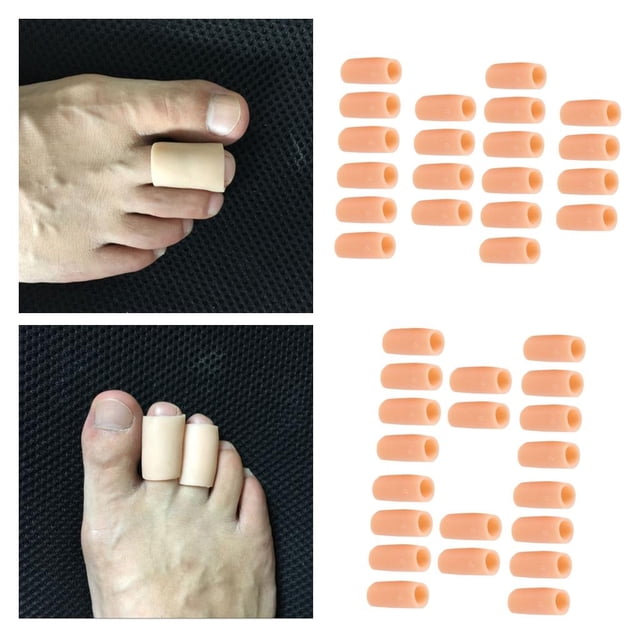 20 Pares de de Silicona para Los Del Pie, Tapas de Tubo, Protectores de Cojines para El atención Pies S Colcomx Protectores de silicona para los dedos del pie