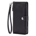thumbnail image 2 of Wallet Case for Samsung Galaxy S26+ 5G 6.7-inch, Litchi Leather Flip Zipper Purse Cover with Card Holder, Detachable Wristlet, Kickstand Shockproof Protective Phone Case,Black,For Galaxy S26+ (5G), 2 of 9