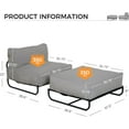 thumbnail image 3 of Grand Patio Oversized Bean Bag Chair and Ottoman, Outdoor & Indoor CLOUD Memory Foam Furniture Beanbag, Gray, 3 of 9