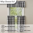 thumbnail image 5 of Park Designs Black & Cream Buffalo Check Valance 14''L, 5 of 6