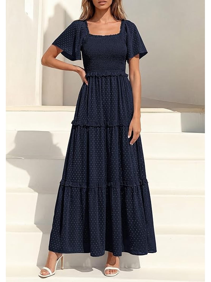 boho spring wedding guest dress Dusty Pink Cotton Wedding Dress Bohemian Open Back Maxi Greek Goddess Gown Bohemian Bridesmaid Dress