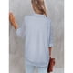 thumbnail image 1 of Women Casual Shirt Polyester Fashionable Stylish Loose Fit Blouse Turn Down Collar Breathable For Dating ANGGREK Ropa, 1 of 4